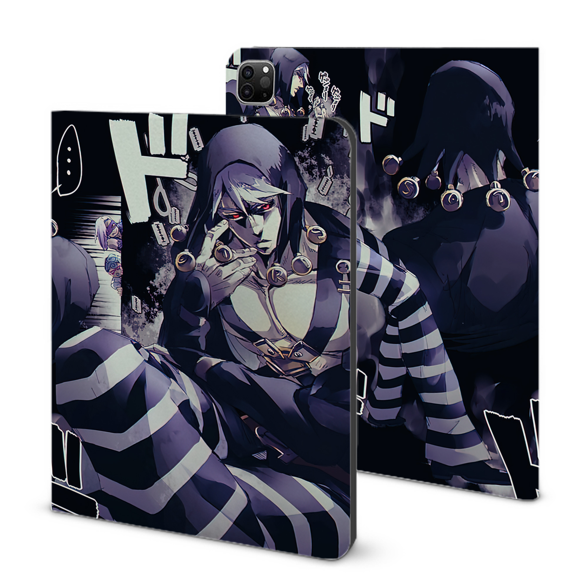 （画像用） ジョジョの奇妙な冒険 JoJo's Bizarre Adventure IPad ケース ブック型 PUレザー TPU 耐衝撃 軽量 薄型 ペン収納なし 全面保護 IPad 各モデル対応